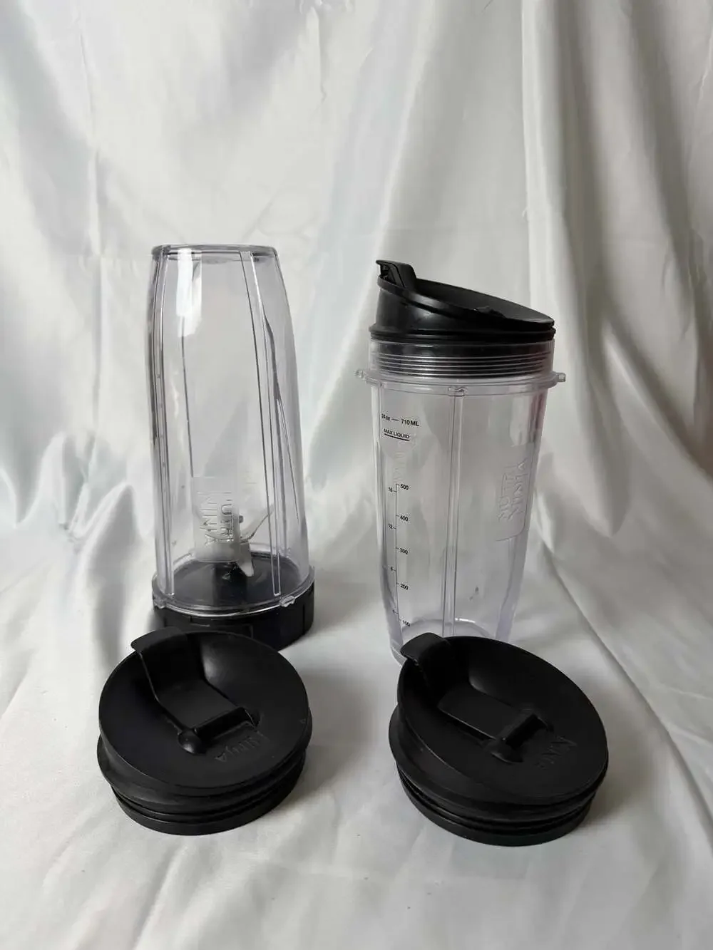 Nutri Ninja Blender Replacement Set: 24oz Cup with Blade, 24oz Cup, and 2 Spout